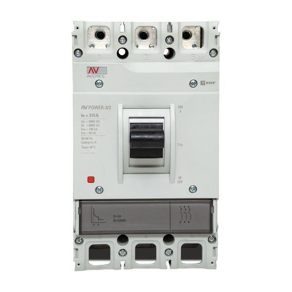  Выключатель автоматический 315А 100кА AV POWER-3/3 TR AVERES EKF mccb-33-315H-TR-av фото в каталоге от BTSprom.by