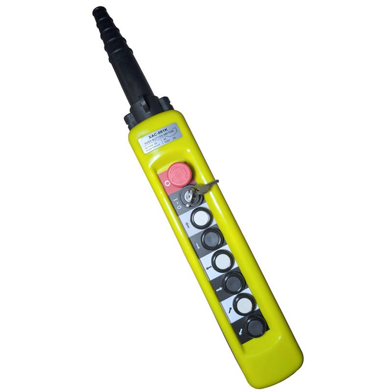 пульт хас-а881к 6 кнопок 1 скор. авар. стоп ключ кранэлектро 00-00003592 от BTSprom.by