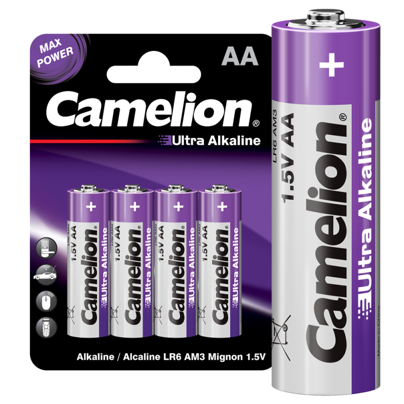 элемент питания алкалиновый aa/lr6 1.5в ultra bl-4 (уп.4шт) camelion 14984 от BTSprom.by