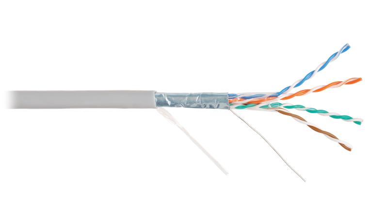 кабель f/utp кат.5e (класс d) 4 пары 24 awg (0.49мм) тест по iso/iec 100мгц ож bc чистая медь внутр. pvc нг(а) гарантия: 1 год (уп.305м) nikolan nkl 2200a-gy от BTSprom.by