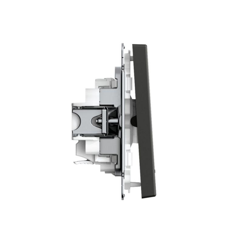  Выключатель 1-кл. ArtGallery 10AX с подсветкой быстрозажим. клем. механизм базальт SE GAL001413S фото в каталоге от BTSprom.by