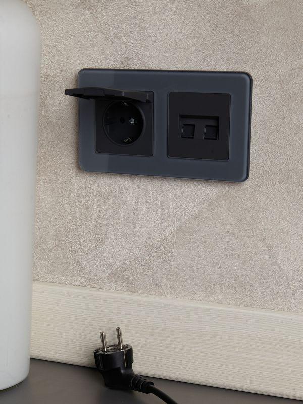  Рамка 2-м BRITE РУ-2-2-Бр стекло графит RE IEK BR-M22-G-41-K53 фото в каталоге от BTSprom.by