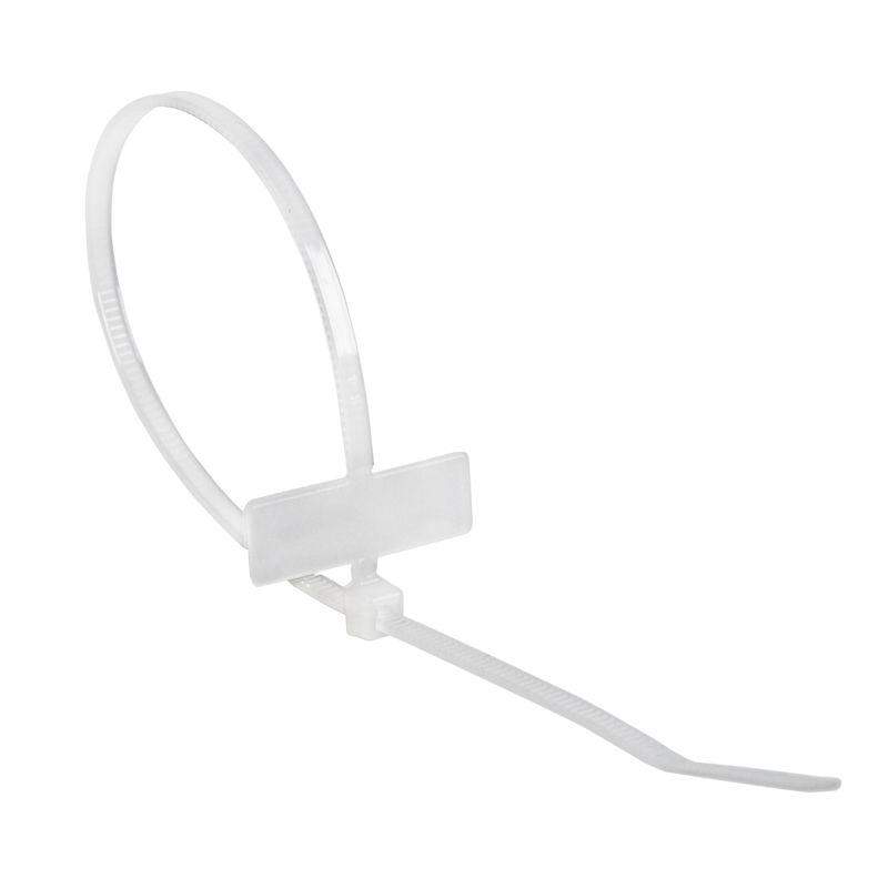 хомут кабельный 2.5х200 нейл. под маркер бел. (уп.100шт) rexant 07-0206 от BTSprom.by