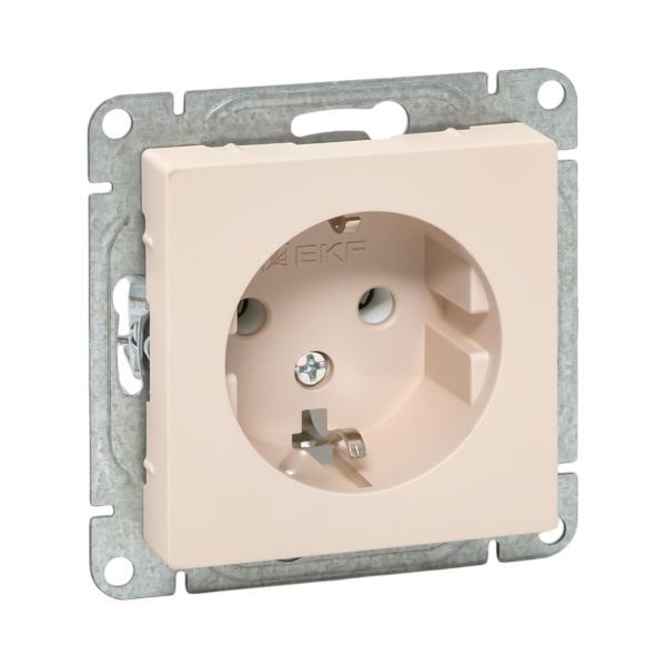 розетка сп эпика 16а с заземл. без защ. шторок механизм крем. ekf up1-soi-110 от BTSprom.by