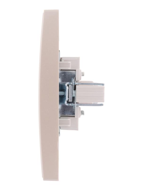  Розетка компьютерная 1-м СП Rain RJ45 жемчуж./бел. перламутр. LEZARD 703-3030-139 фото в каталоге от BTSprom.by