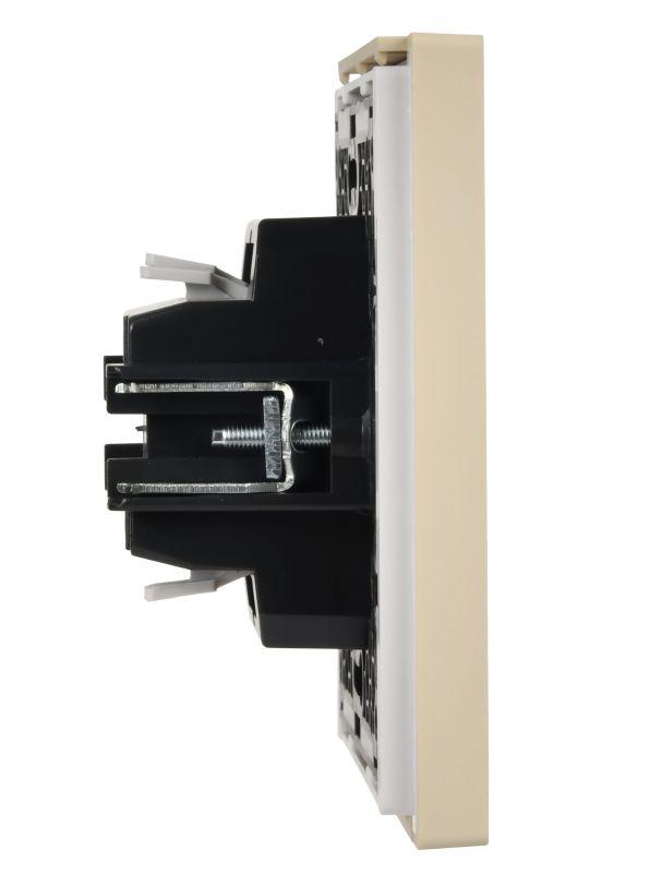  Выключатель 1-кл. FORTE&PIANO 10А FP410 с самовозвратом ваниль IEK FP-V14-0-10-1-K10 фото в каталоге от BTSprom.by