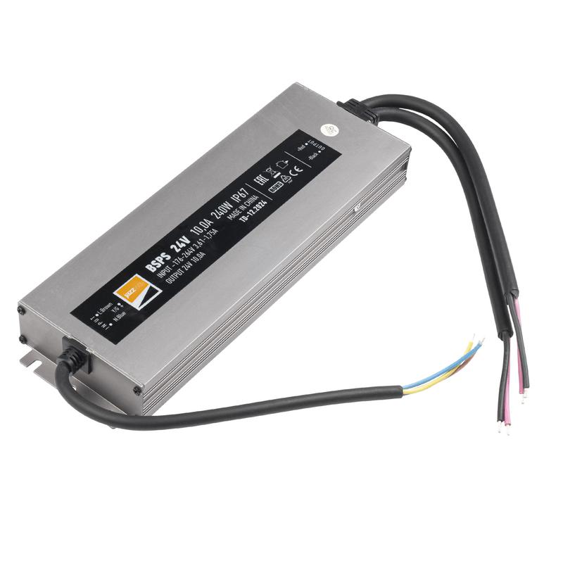  Блок питания для светодиодной ленты 240Вт 10А 24В IP67 BSPS влагозащ. метал. Pro+ JazzWay 5024236 фото в каталоге от BTSprom.by