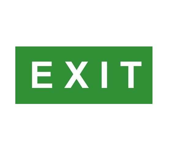 знак эвакуационный "exit" 140х280 (наклейка) technolux эп17 140280 от BTSprom.by