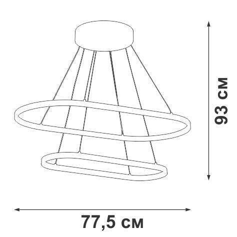 светильник светодиодный led 67вт 3900-4200к 4400лм vitaluce v4678-1/2s от BTSprom.by