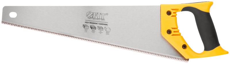  Ножовка по дереву средний каленый зуб 7 ТPI 2D заточка пластиковая прорезиненная ручка 400мм FIT 40431 фото в каталоге от BTSprom.by