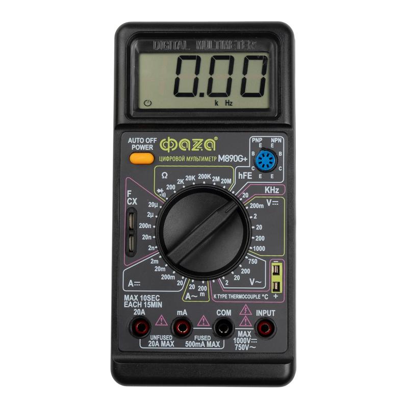  Мультиметр цифровой M890G+ ФАZА 5008854 фото в каталоге от BTSprom.by