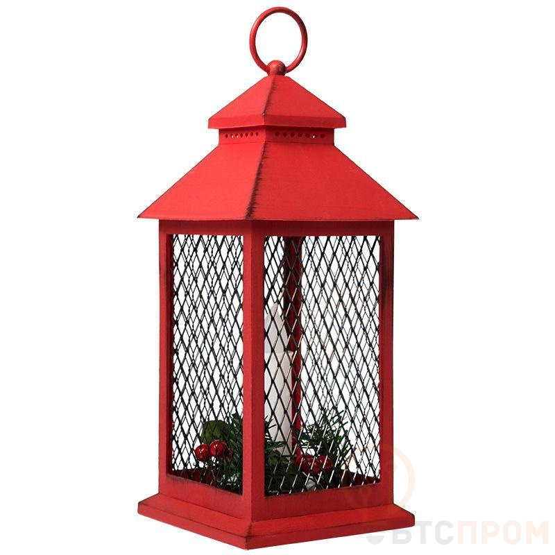 Фонарь декоративный 13.5х13.5х30.5см тепл. бел. со свечкой корпус красн. Neon-Night 513-041 фото в каталоге от BTSprom.by  Фонарь декоративный 13.5х13.5х30.5см тепл. бел. со свечкой корпус красн. Neon-Night 513-041 фото в каталоге от BTSprom.by