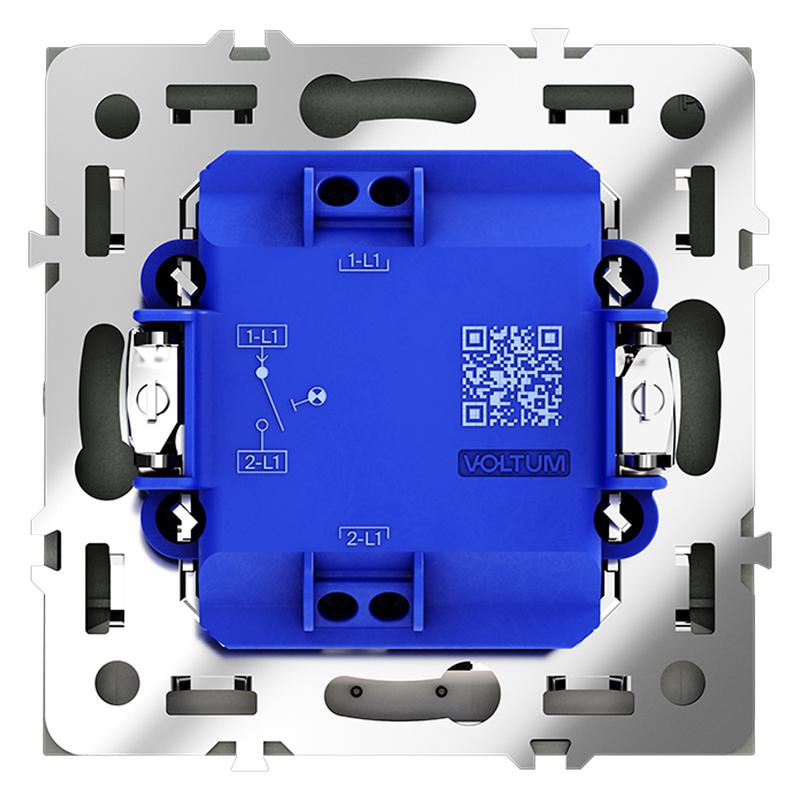  Выключатель 1-кл СП S70 10А с подсветкой механизм черн. матов. Voltum VLS010208 фото в каталоге от BTSprom.by