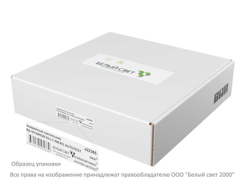  Светильник аварийный BS-VITARION-53-L1-INEXI3 Белый свет a22365 фото в каталоге от BTSprom.by