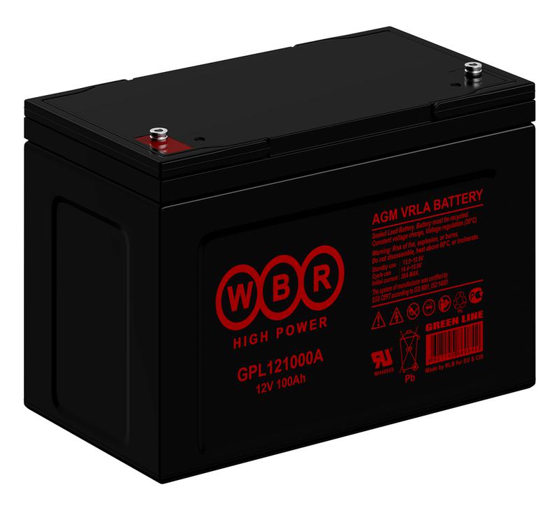  Аккумулятор 12В 100А.ч WBR GPL121000A WBR фото в каталоге от BTSprom.by