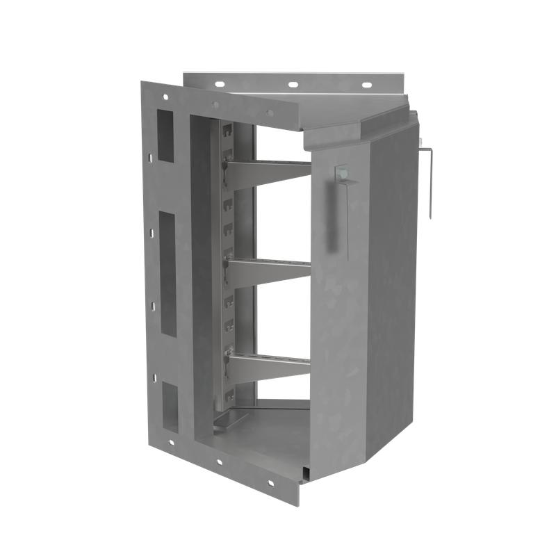 Короб кабельный блочный угловой горизонт. с наружн. углом поворота на 45град. 450х650 L579 сталь 1.5мм ККБ-УГН-0.65/0.4 HD КМ-Профиль LO63937 от BTSprom.by
