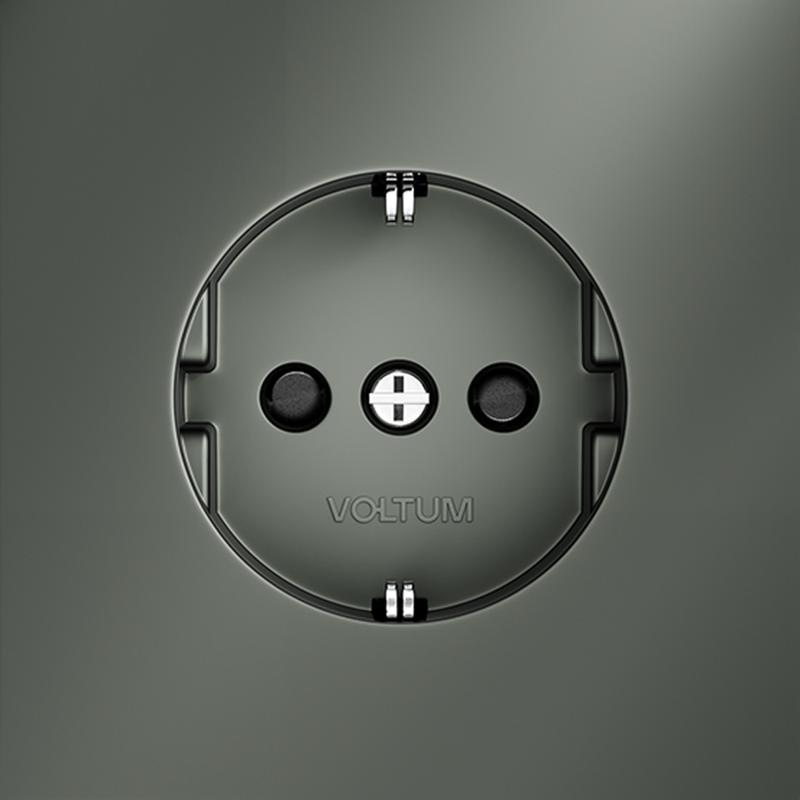  Розетка 1-м СП S70 16А с заземл. защ. шторки механизм титан Voltum VLS040206 фото в каталоге от BTSprom.by