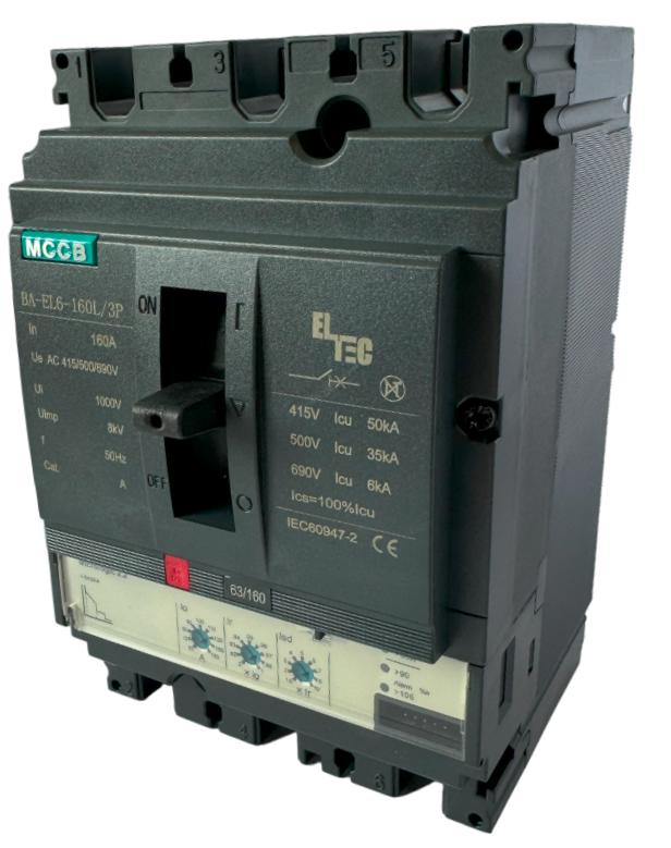  Выключатель автоматический MCCB BA-EL6-160L/3P 160А (электронный Micrologic 2.2 ICU:50KA) ELTEC 1222160 фото в каталоге от BTSprom.by