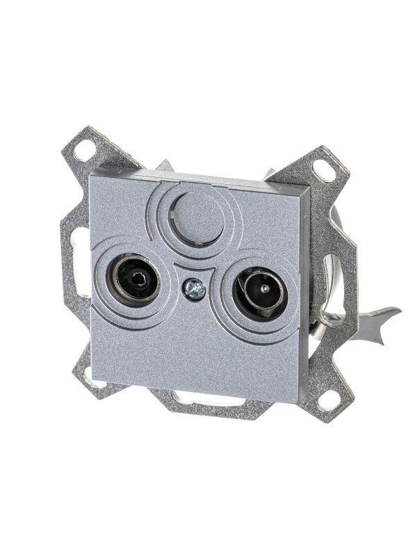 розетка телевизионная проходная tv/r levit 7дб серебр. abb 2chh083607a6070 от BTSprom.by