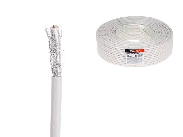 кабель коаксиальный rg-6 (75 ом), ccs/al/al 48% 100м юпитер (юпитер) jp3050 от BTSprom.by