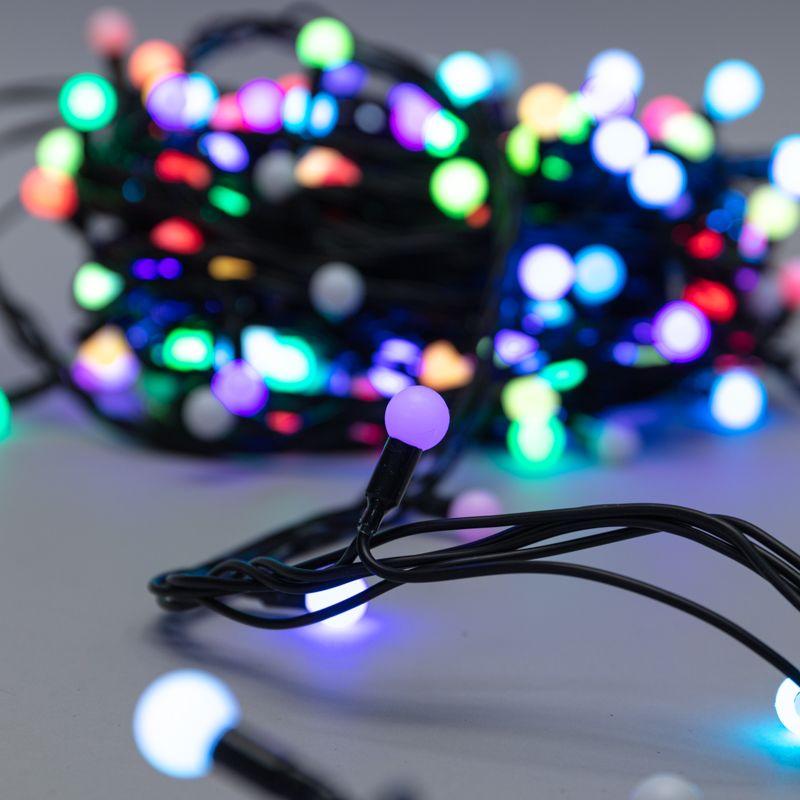 гирлянда светодиодная "мультишарики" 20м d13мм 200led rgb 16вт 220-240в ip65 провод пвх черн. (нужен шнур питания 303-500) neon-night 303-509-1 от BTSprom.by