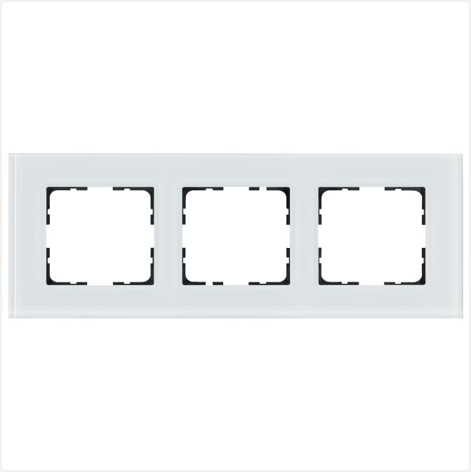 рамка 3-м g-glass стекло бел. white glass jasmart g1003gw от BTSprom.by