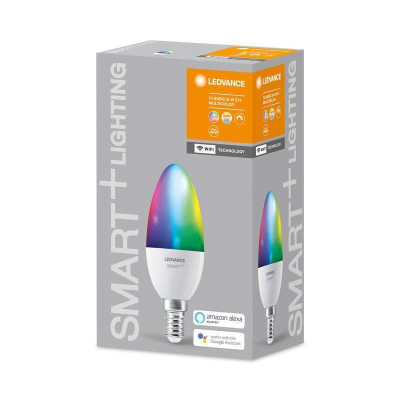 лампа светодиодная smart+ wifi candle multicolour 40 5вт/2700-6500к e14 ledvance 4058075485570 от BTSprom.by