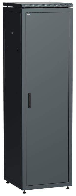 шкаф сетевой 19дюйм linea n 42u 600х600мм металлическая передняя дверь черн. itk ln05-42u66-m от BTSprom.by
