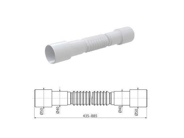 гибкое соединение 50/40 х 40/50, alcaplast от BTSprom.by