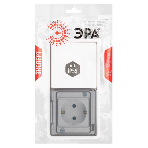  Блок розетка с выключателем Эксперт 11-7521-01 IP55 16А (10AX)-250В СУ бел. Эра Б0063261 фото в каталоге от BTSprom.by