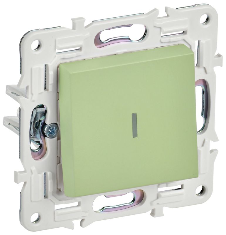 выключатель 1-кл. skandy 10а sk-v07g с индикацией мятный iek sk-v10-1-10-k06 от BTSprom.by