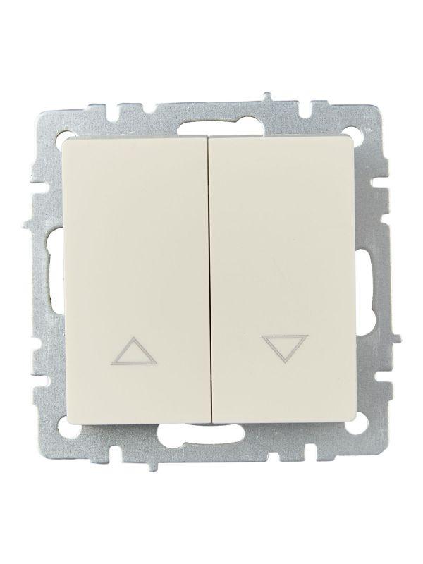  Выключатель жалюзи СП BRITE ВС10-1-5-БрКр 10А механизм беж. IEK BR-V15-0-10-K10 фото в каталоге от BTSprom.by
