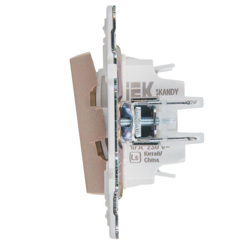  Выключатель жалюзи SKANDY 10А SK-V12Sa песочн. IEK SK-V15-0-10-K98 фото в каталоге от BTSprom.by