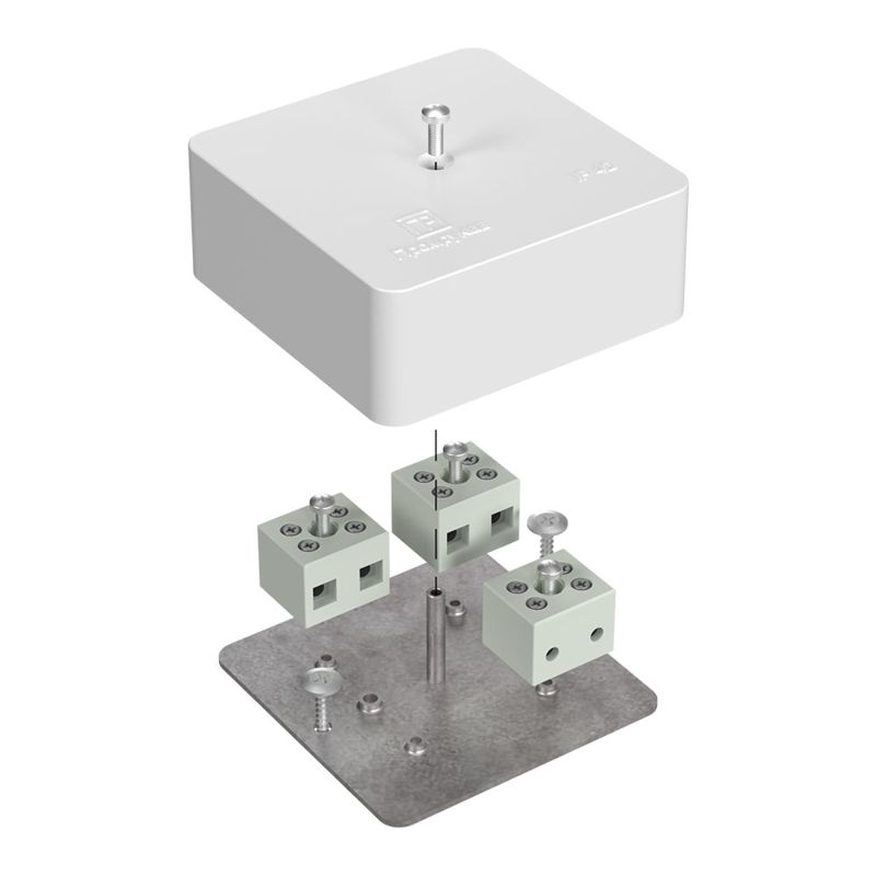 коробка огнестойкая для кабель-канала 40-0450-fr6.0-6 е15-е60 ral9003 75х75х30 латунь промрукав 40-0450-fr6.0-6-е60 от BTSprom.by