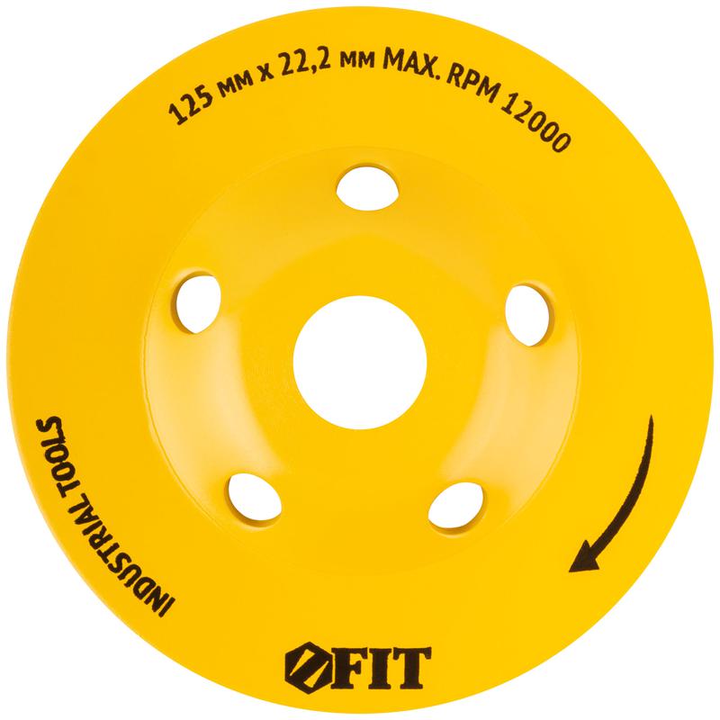  Диск шлифовальный алмазный посадочный диаметр 22.2мм "Турбо-сегмент" 125мм FIT 39516 фото в каталоге от BTSprom.by
