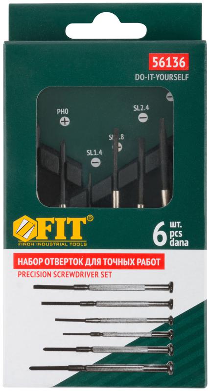 Набор отверток часовые 6шт FIT 56136 фото в каталоге от BTSprom.by