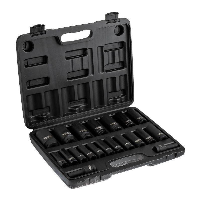 набор шестигранных ударных торцевых головок 1/2дюйм 78мм 8-32мм пластик. кейс (20 предметов) kranz kr-12-8420 от BTSprom.by