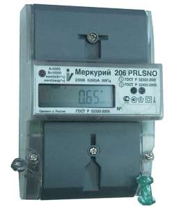 счетчик меркурий 206 rn 1ф 5-60а класс точн. 1.0/2.0 многотариф. оптопорт rs-485 жки моск. вр. инкотекс м0000051785 от BTSprom.by