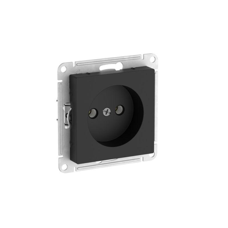 розетка atlasdesign 16а без заземл. без шторок быстрозажим. клем. механизм карбон se atn001041s от BTSprom.by