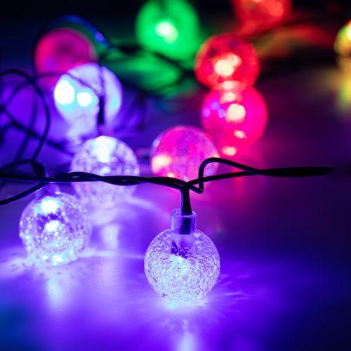  Гирлянда светодиодная "Нить" "Шарики кракле" d25мм 2м 20LED RGB IP20 220В Эра Б0055997 фото в каталоге от BTSprom.by