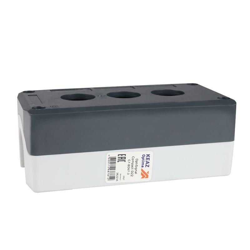 корпус кнопочного поста optisignal compact d22 с7-bd67-3 3 отв. ip67 xald03 кэаз 362235 от BTSprom.by