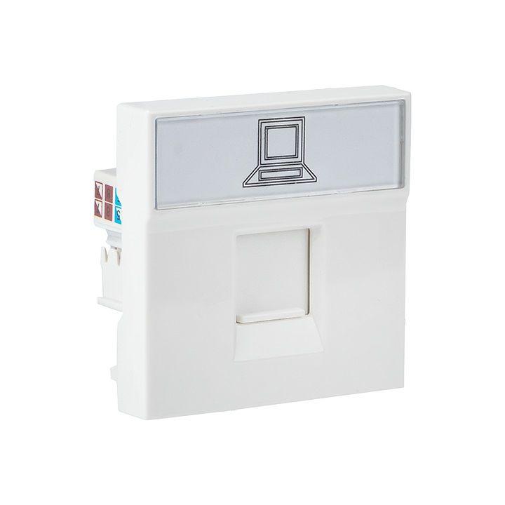 розетка rj45 категории 6 (ширина 2 модуля) ekf e2mk016-135-10 от BTSprom.by