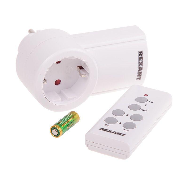  Розетка радиоуправляемая с пультом RX-001 (один пульт одна розетка) Rexant 10-6020 фото в каталоге от BTSprom.by