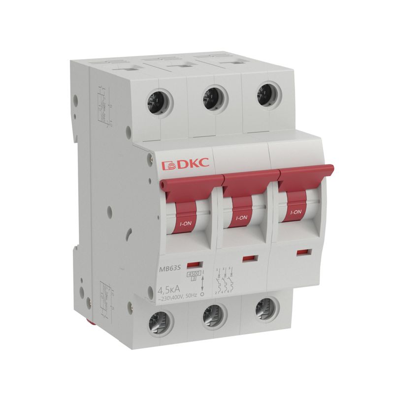 выключатель модульный автоматический mb63 3p харак. c 6а 4.5ка yon mb63s-3pc06 от BTSprom.by