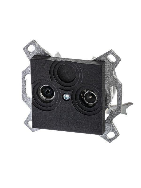 розетка телевизионная оконечная tv/r levit антрацит abb 2chh083503a6063 от BTSprom.by