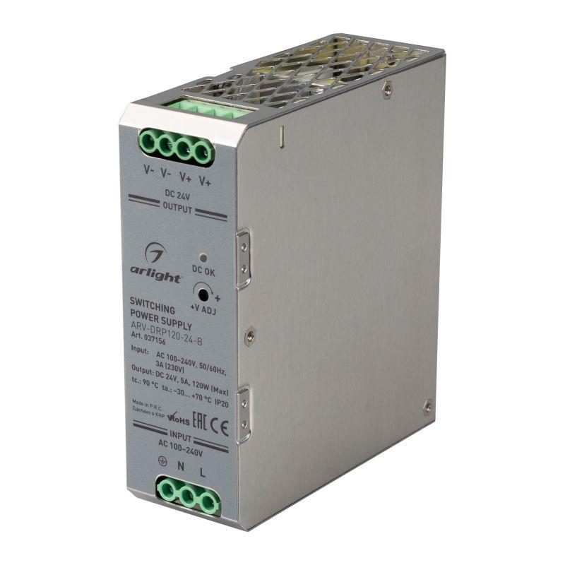 блок питания arv-drp120-24-b (24в 5а 120вт) ip20 металл arlight 037156 от BTSprom.by