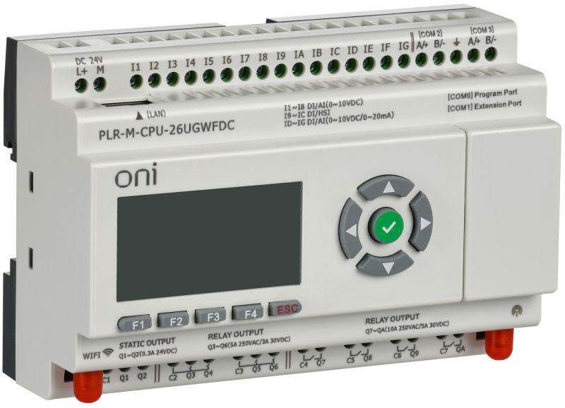 контроллер программируемый логический (микро плк) plr-m. cpu wifi gsm di16/do08(r)/02(t) 24в dc oni plr-m-cpu-26ugwfdc от BTSprom.by