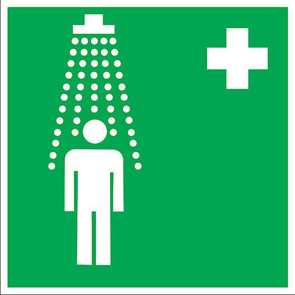 знак медицинского и санитарного назначения ec 03 "пункт приема гигиенических процедур (душевые)" 200х200мм пленка самоклеящаяся ekf an-ec-03 от BTSprom.by