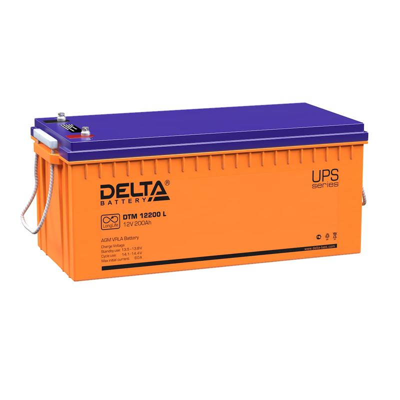 аккумулятор ups 12в 200а.ч dtm 12200 l delta 4614010640005 от BTSprom.by