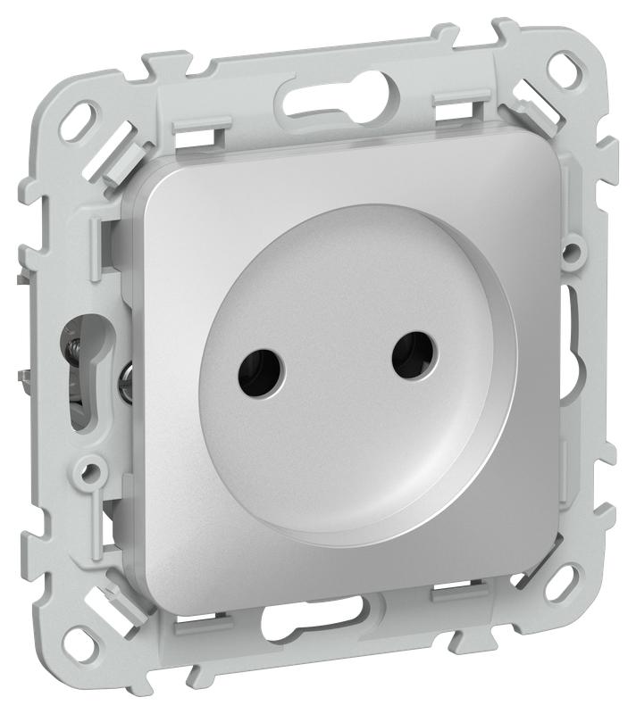 розетка сп flite рс01-0-фла 10а без заземл. без защ. шторок механизм алюм. iek fi-r10-10-k47 от BTSprom.by